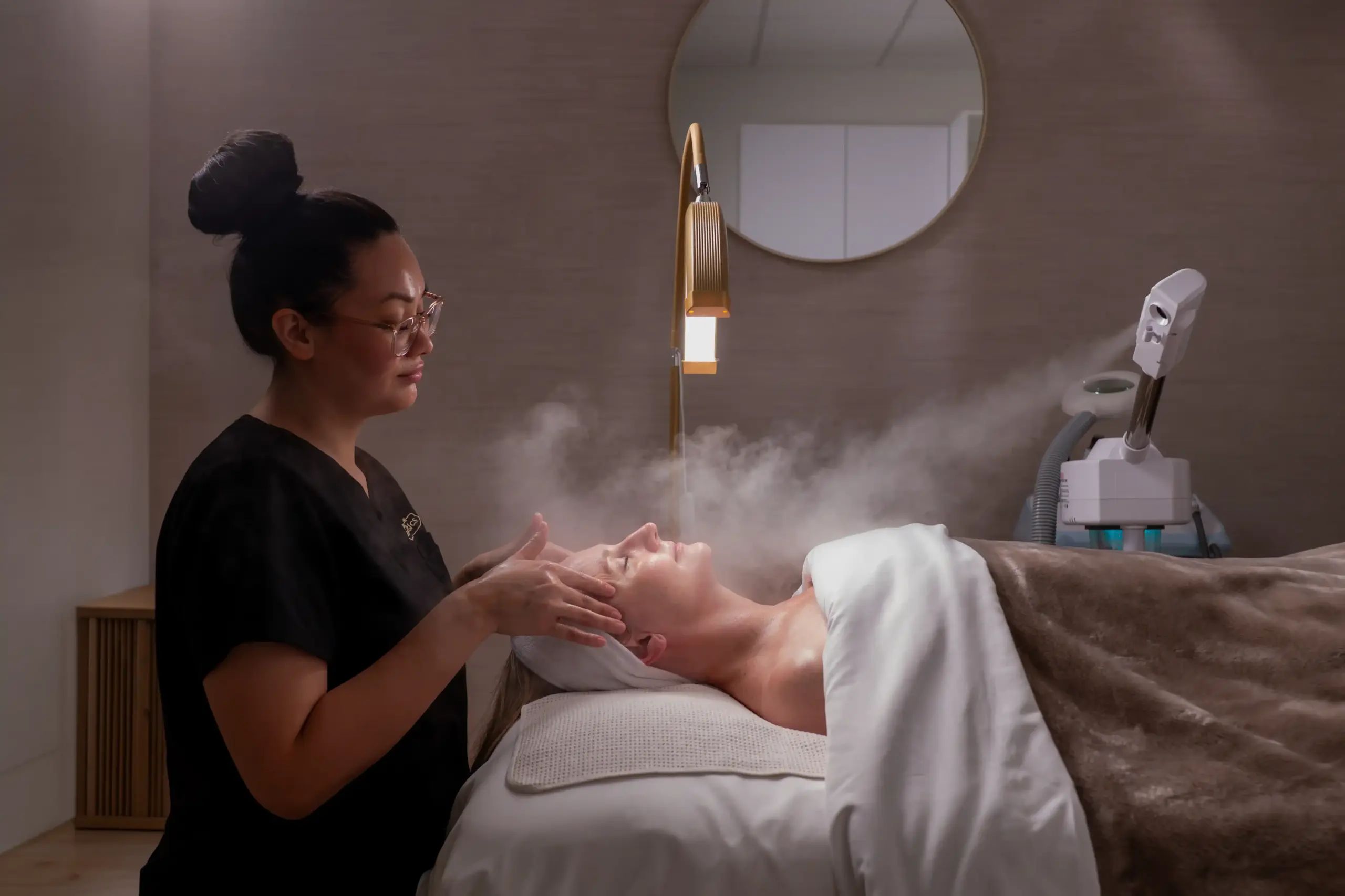 A Woman gets Cinderella Facial